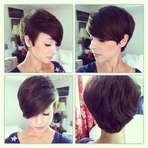 Burmese Hair Rihanna Hairstyles Indian Human Short Hair Wigs