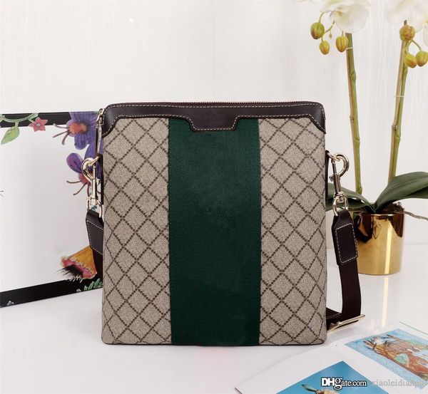 

319688 new style brand designer luxury men's messenger bag leather travel diagonal cross bag briefcase