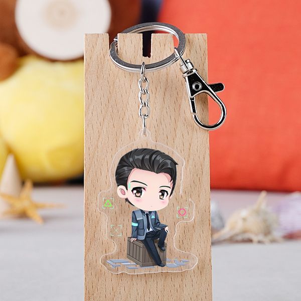 

2019 new arrival detroit: become human japanese anime figure acrylic mobile phone charms keychain strap keyring, Silver