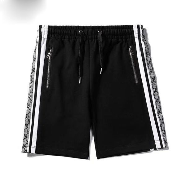 

20ss new paris retro reflective side ribbon logo shorts elastic waist men and women casual sports jogger sports pants outdoor shorts, White;black