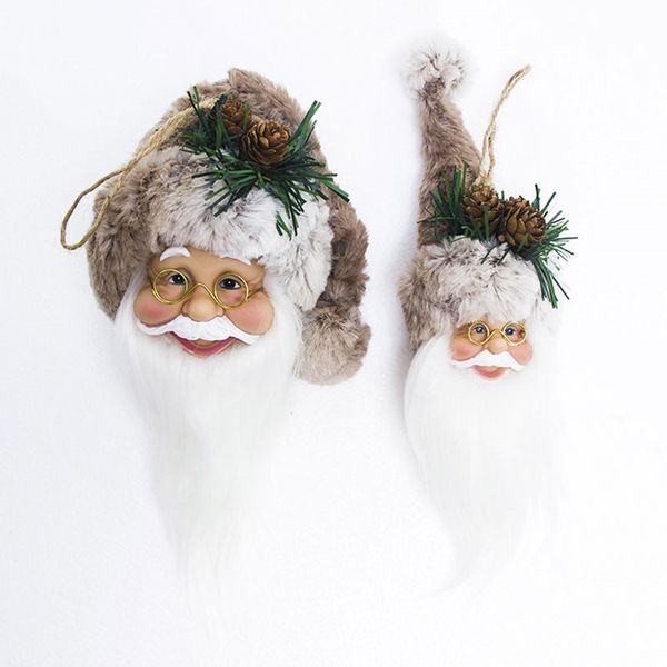 

artificial santa claus head christmas ornament red wine bottle caps christmas tree decorations for home party favors kids gift christmas dec