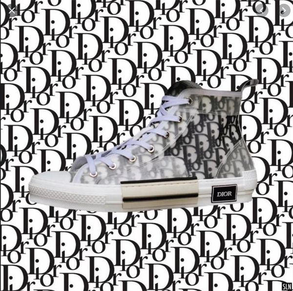 

19SS Dior Converse Oblique Homme X KAWS By Kim Jones B23 Basket Мужчины Женщины модный дизайнер Triple S Повседневная обувь высокие Basketball Shoes кроссовки скейтборд обувь