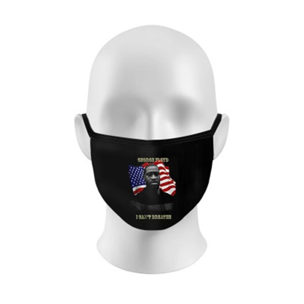 

washable sponge bandana for women & men - black designer letter face mask #292