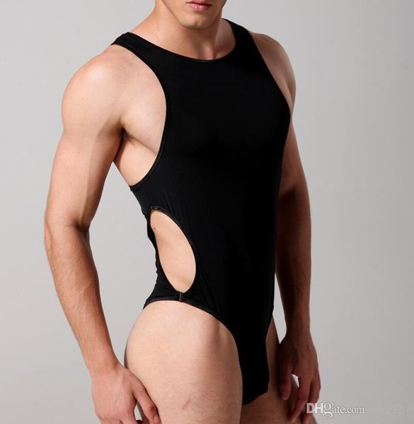 

more mens corsets teddies bodysuits lingerie leotards men's jumpsuit see through gauze undershirts gay sheer shapers men bodysuits, Black;brown