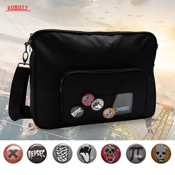 

игра часы собака 2 marcus holloway косплей crossbody сумка для взрослых unisex часов собак косплея сумки с бесплатными аксессуарами