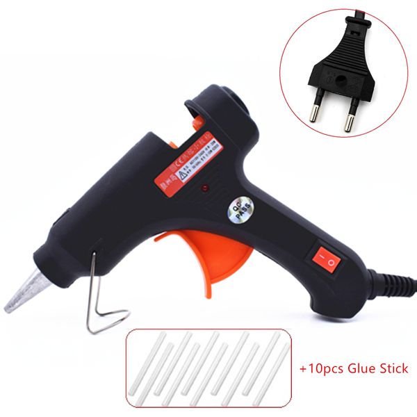

melt glue gun with glue stick 20w 30w 60w 80w 100w 150w temperature ajustable electric graft repair heat gun diy power tools