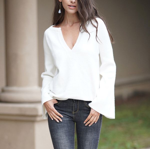 

autumn new sweater women sueter mujer invierno 2019 winter clothes women knitted white long sleeve pullover swetry damskie, White;black