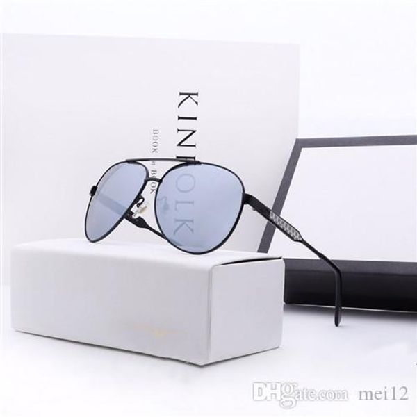 

gold color frame quality oversized spring leg carbon fiber men sunglasses polarized brand design pilot male sun glasses driving, White;black