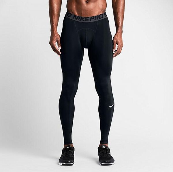 

новые мужские длинные гетры gym компрессионные quick dry фитнес колготки штаны беговые одежда спортивная брюки леггинсы бег брюки, Black