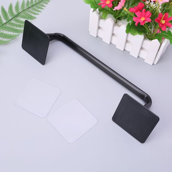 

self adhesive wall mounted bathroom towel bar shelf rack holder toilet roll paper hanging hanger s/l size