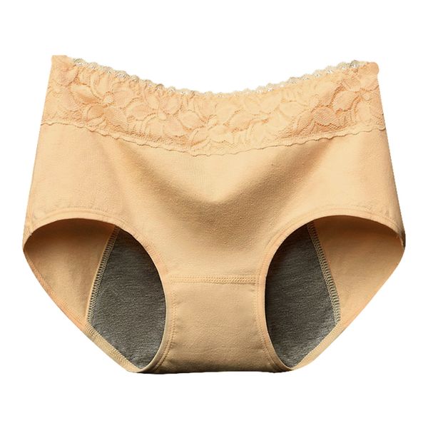 

women's period panties cotton physiological underpants underwear beige, Black;pink