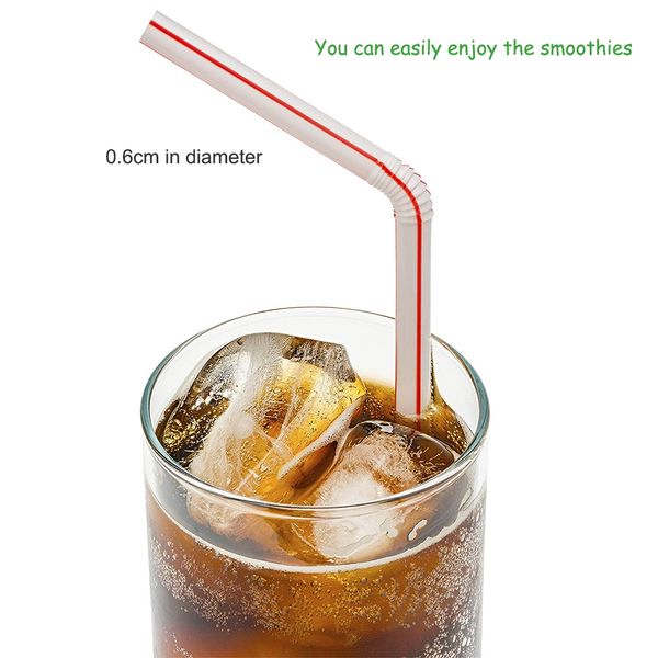 

50pcs disposable straws flexible plastic straws striped multi colored rainbow drinking straws bendy straw bar accessories
