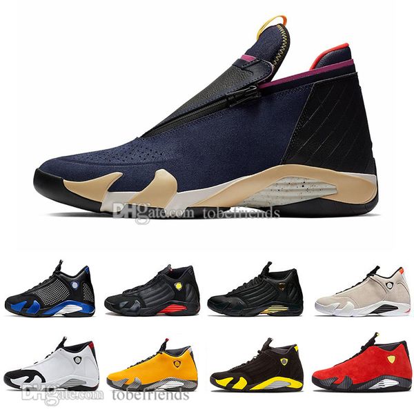 

14 14s mens basketball shoes candy cane black toe light graphite varsity blue red suede last sblack yellow dmp sneakers eur 40-47