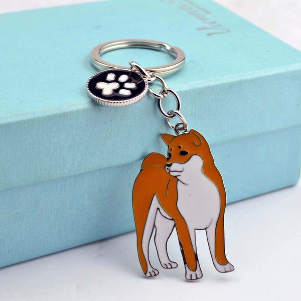 

pet akita собака брелок милый животных овчарка брелок сумка шарм пара любовник брелок прекрасный автомобиль брелок сумка diy аксессуары, Silver