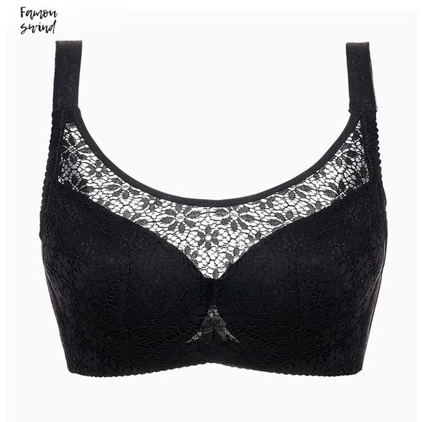 

bh бюстгальтеры sexy кружева плюс размер бретелек push up bra для женщин cde minimizer большой brassiere черный bragas белье, Red;black