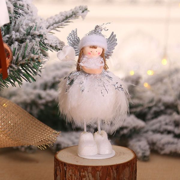 

home decorations christmas deskornament plush standing angel doll holiday figurines gift for boys girls