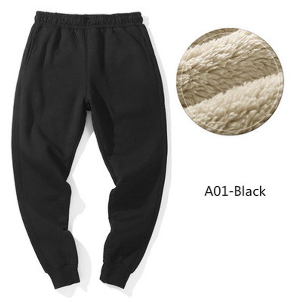 

mens sport pants thick black running jogger pants trousers boys fluffy casual wear male warm sweatpants winter training