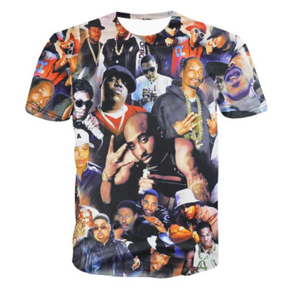

tupac тенниску новой мужского стиля лето тенниска творческой 3d тенниска печать 2pac тупак tu rap хип-хоп тенниска вершины тонкого стиля ази, White;black
