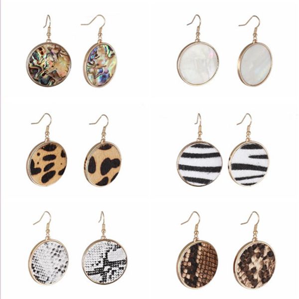 

wholesale 10 pairs trendy gold plated round many style shell drop earrings for women fashion jewelry, Silver