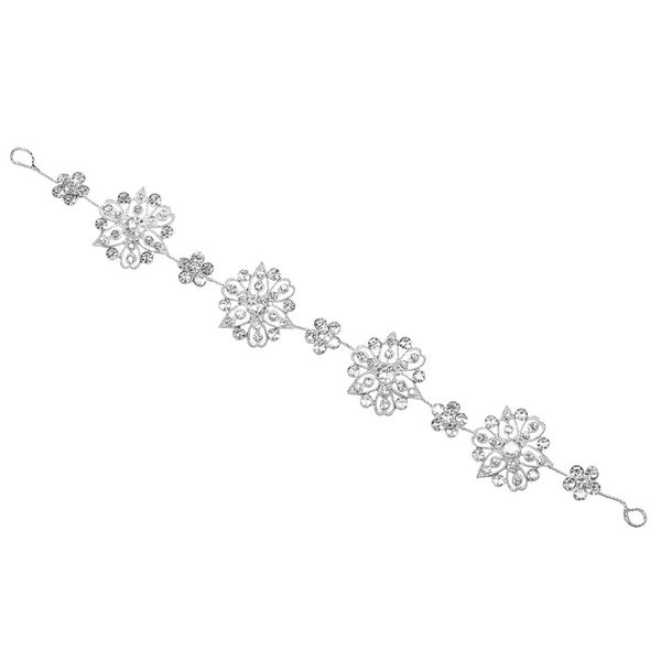 

wedding party 30x3cm hair jewelry beaded flower leaf headwear of bride crown diamond headwear for bride acting initiation graduation rs-292, Slivery;golden