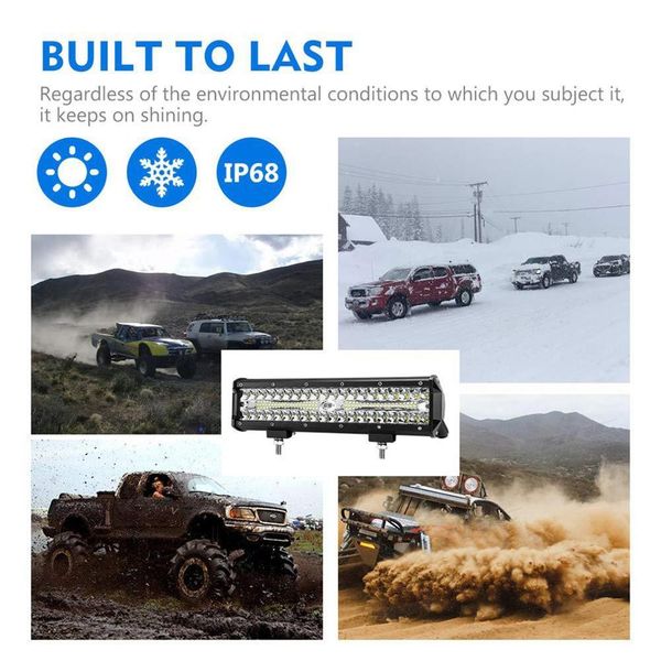 

universal 12 inch car led work light automative three rows three eye working lights 12 inch car led work light