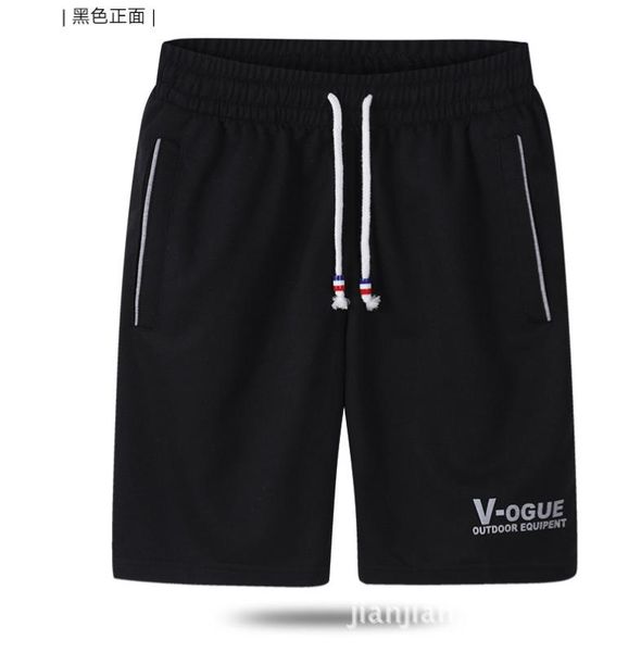 

men's summer running athletic short pants fitness sport drawstring beach shorts korean-style straight knitted middle pants, White;black