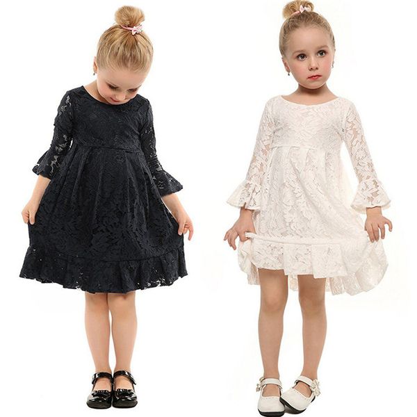 

ins spring autumn gilrs floral lace princess dresses 2 colors 3-12y baby girls party dresses kids designer clothes girls jy05, Red;yellow