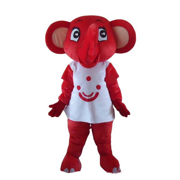 

2018 cute red elephant mascot costume outfits size cartoon mascot costume for carnival festival commercial dress, Red;yellow