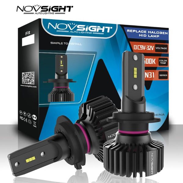 

novsight супер яркий h7 привело лампы накаливания h1 h8 h11 h4 водить автомобиль свет 55w 6500k белый 9005 hb3 9006 hb4 авто лампы 12v