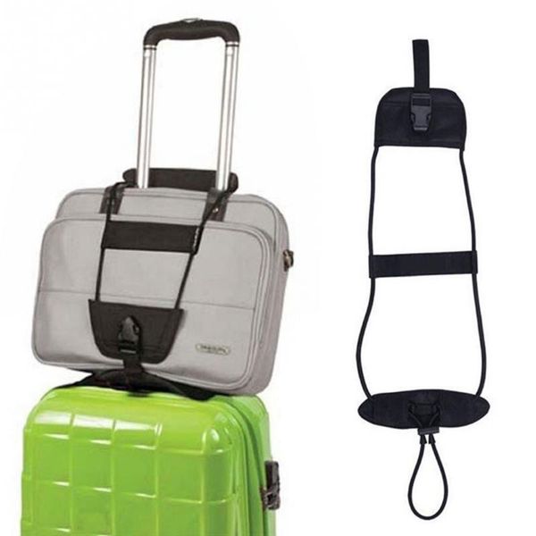 

telescopic luggage strap travel bag parts suitcase fixed belt load weight 35kg adjustable security accessories #20, Black
