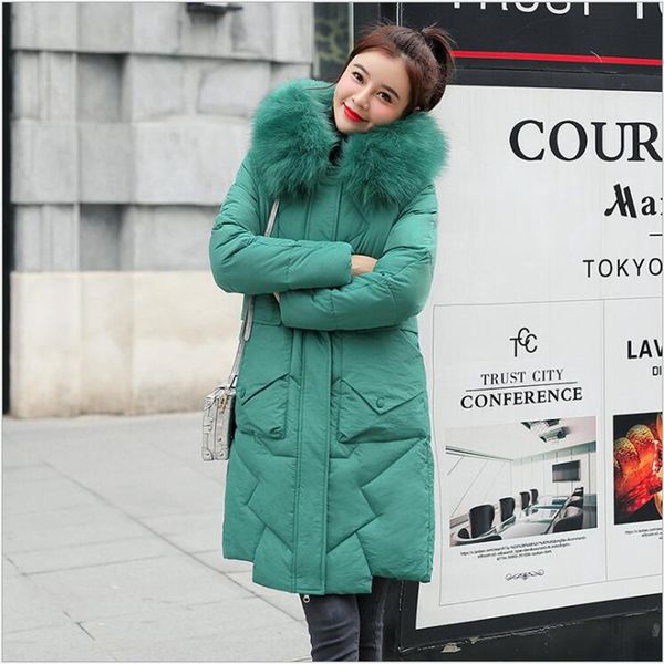 

winter women jacket 2019 new style fashion hooded thickening warm cotton women coat casual loose large size female parkas r392, Tan;black