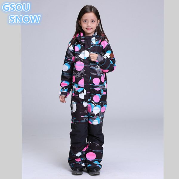 

gsou snow children one piece ski suit shoes for girls children windproof waterproof snowboard outdoor sports clothing super warm