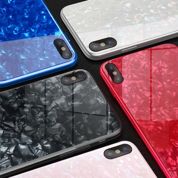 

Роскошный глянцевый блестящий чехол для iPhone 8 7 Plus XR XS max X мягкая рамка закаленное стекло задняя крышка телефона для женщин девушки