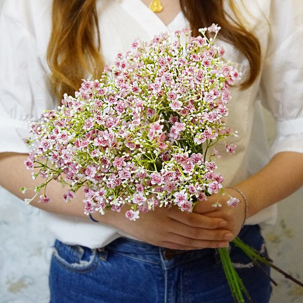

1pcs artificial flowers plastic fake gypsophila diy decorate flower arrangement wedding decoration wreath party supplies