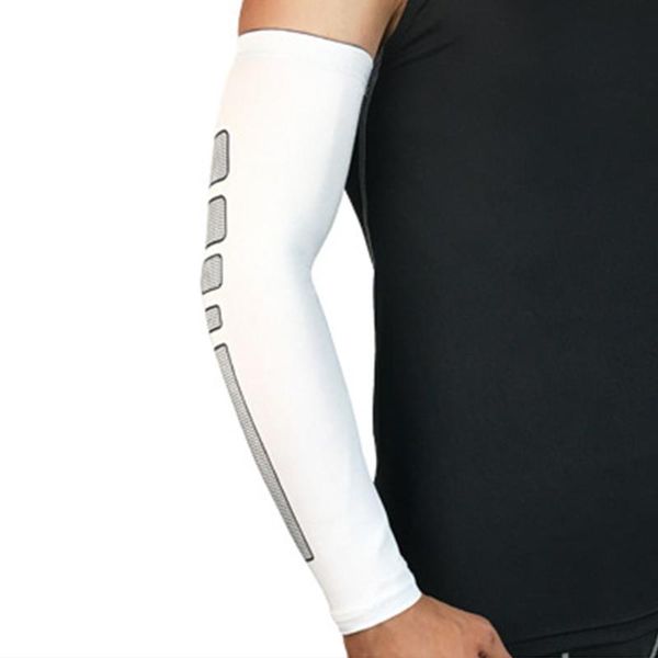 

1pc men women outdoor sports badminton wrist support fitness training elbow pads tennis long sleeve arm guard protective gear, Black;gray