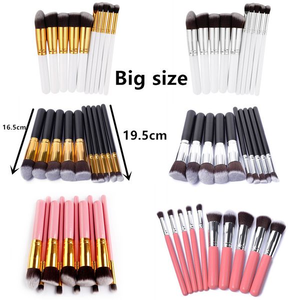 

big size 10pcs/set makeup brushes professional make up brush set kits cosmetic brush set kit tool makeup brushes set with opp bag