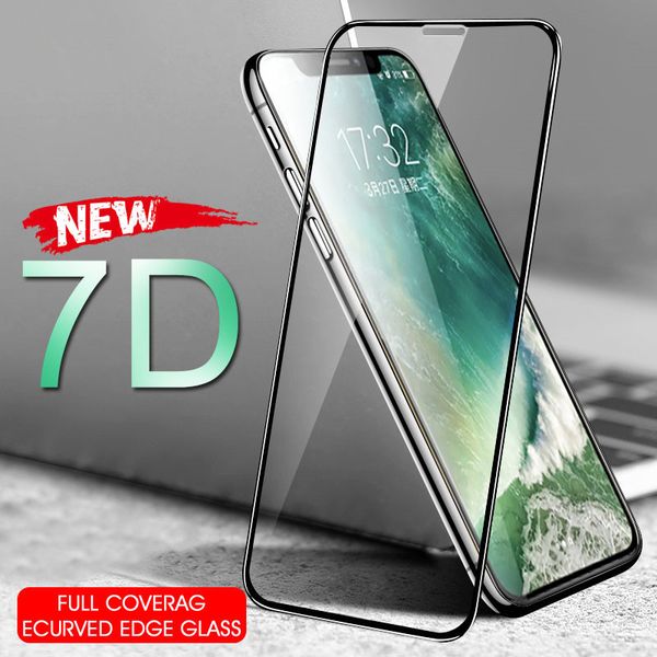 

7d tempered glass for iphonex xs 6 6s 7 8 plus 11pro max xr screen protector se 2020 protective for iphone 8 7 se 2 11 pro glass