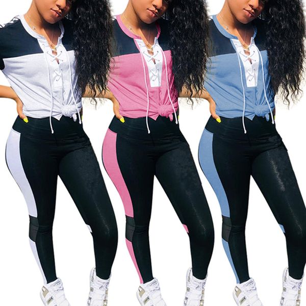 

Brand de igner women jogging uit hort leeve two piece et track uit t hirt legging outfit port wear port pullover crop uit 324