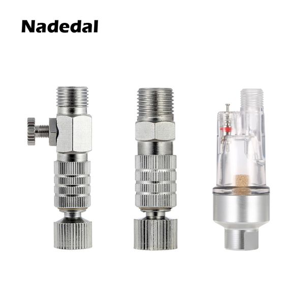 

nasedal 1/8" air filter airbrush airflow adjustment control valve coupling coupler for air brush hose airbrushes