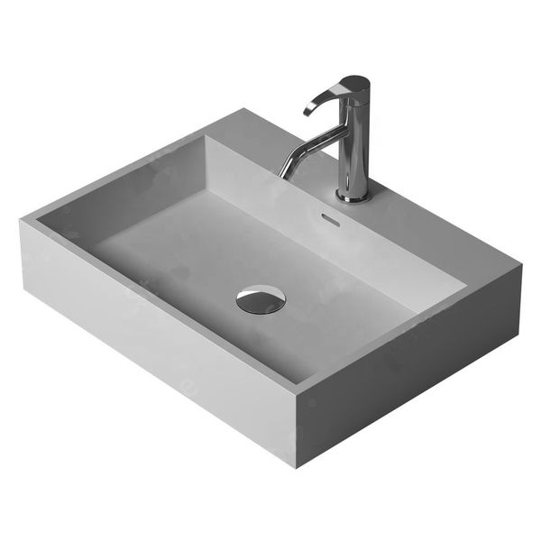 

bathroom rectangular wall hung wash sink fashionable cloakroom corian vanity washbasin solid surface resin lavabo rs38343