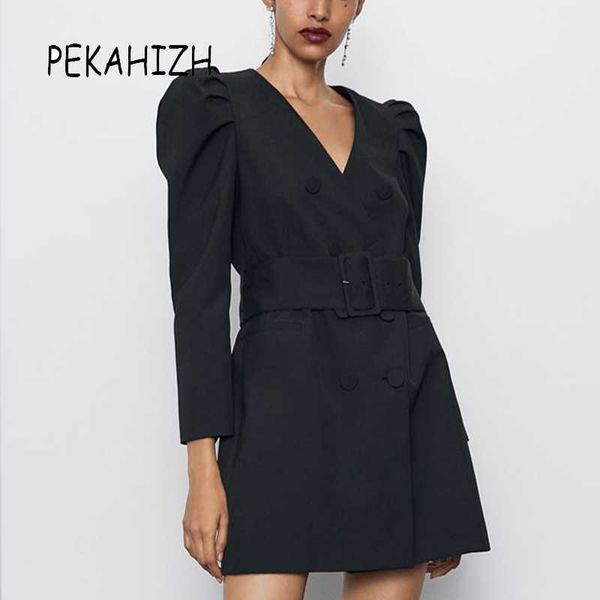 

winter belt black blazer dress women elegant double breasted women blazers and jackets korean casual office long blazer full, White;black