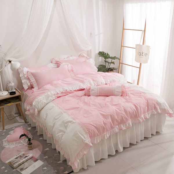 100 Cotton Ultra Soft Twin Queen King Size Girls Bedding Set Pink
