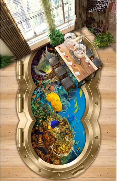 

self-adhesive] 3d underwater world 221 floor wallpaper mural wall print decal wall murals