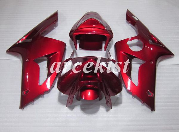 

4 gifts new abs motorcycle fairings set fit for kawasaki ninja zx-6r zx6r 2003 2004 03 04 636 bodywork set custom dark red