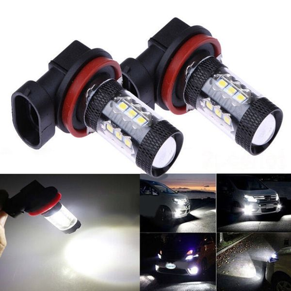 

2pc/lot led fog light 16led h8 h11 80w car fog light tail driving head lamp bulb signal lamp