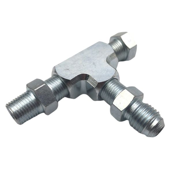 

3-way 1/8\" npt to 4an plug oil feed pressure sensor adapter , 6*5*1cm