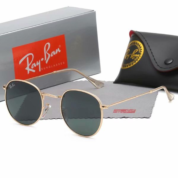 

sunglasses vintage pilot 3447 brand sun glasses band uv400 protection bans men women ben wayfarer sunglasses with box case, White;black