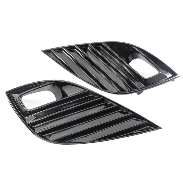 

dhbh-a pair of black abs car front bumper fog light frame hood cover trim for camry 2018