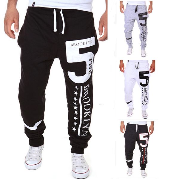 

2019 men's tether sport pants mens joggers male harem pants trousers hip hop slim fit sweatpants men for jogging dance, Black