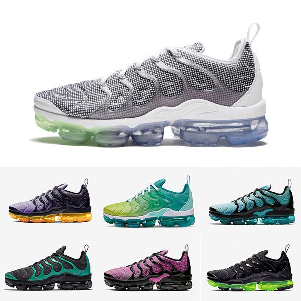 

2019 indigo storm eggplant tn plus men running shoes mens spirit teal black volt lemon lime light menta black volt sports sneakers 36-45